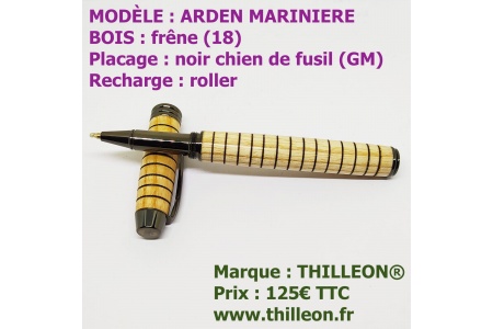 mariniere_arden_roller_frene_noir_chien_de_fusil_stylo_artisanal_bois_thilleon_ouvert_orig_marque